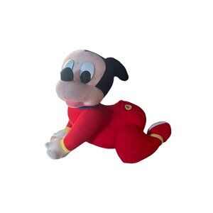 Crawling Baby Mickey Mouse Plush Electronic Toy Mattel Vtg 1995 Works! Disney
